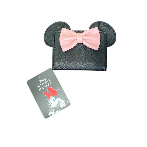 Disney Mickey & Minnie Mouse Polka Dot Crossbody Bag & 3 Wallet Bundle Gift Set - Picture 9 of 13